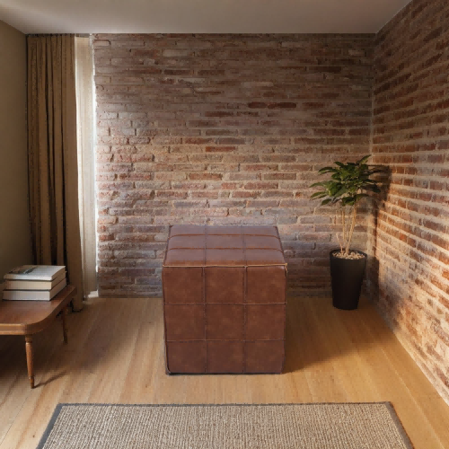 Wholesale Square PU Leather Cube Ottoman