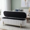 wholesale white velvet storage bench