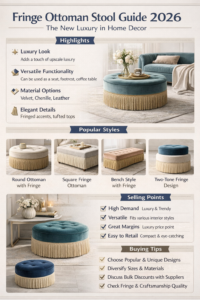 Wholesale fringe ottoman stool manufacturer China - Tassel round stool design 2026