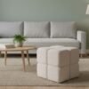 Durable linen fabric storage bench for furniture distributors Canada
