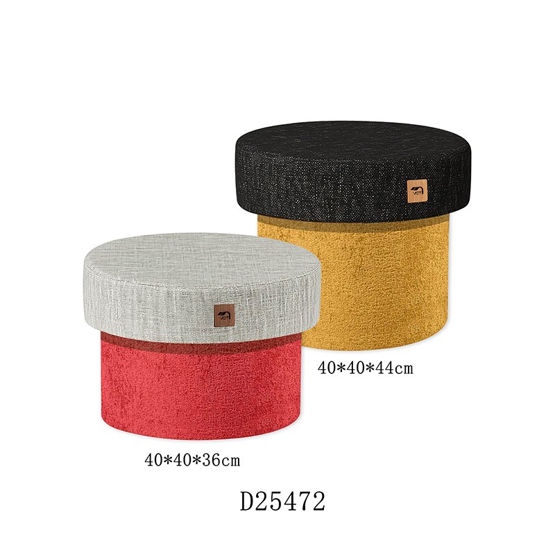 A pair of high-quality, kiln-dried hardwood ottomans featuring performance upholstery and professional-grade tufted detailing for commercial interiors.