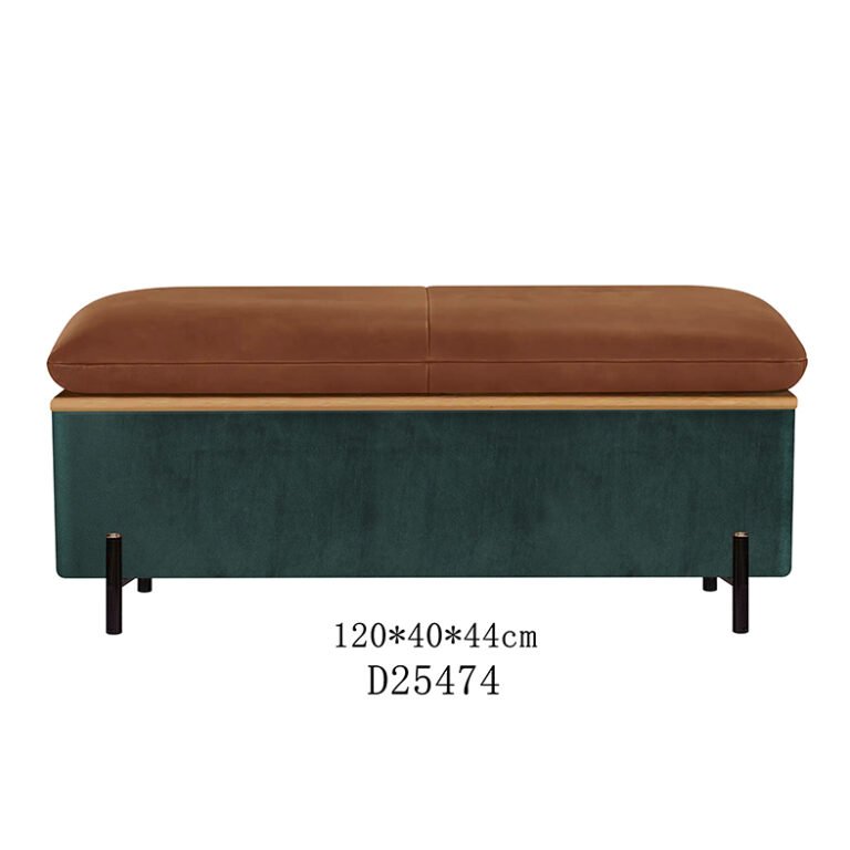 High-quality round ottoman with fringe featuring durable hardwood frame, high-density foam, and premium upholstery for interior design and hospitality projects.