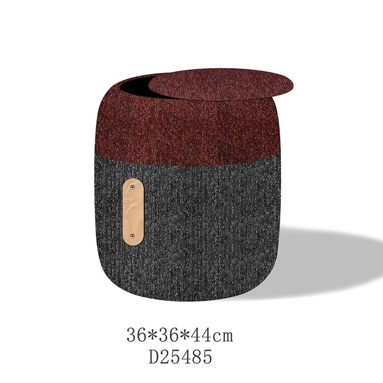 High-quality chenille ottoman featuring durable fabric construction and sturdy wood frame, perfect for luxury hotel and residential interior projects.