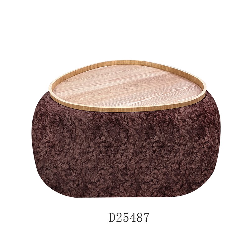 High-quality cognac leather ottoman featuring premium full-grain leather, reinforced hardwood frame, and professional-grade double stitching for hospitality interiors.