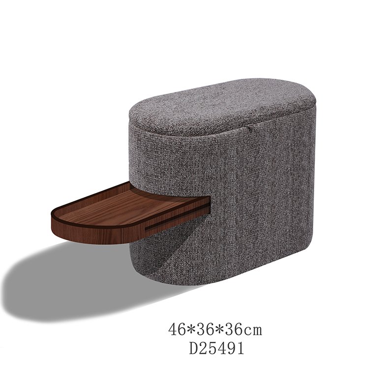 High-quality genuine leather ottoman with premium fringe detail, designed for upscale hotel lobbies and residential interior projects.