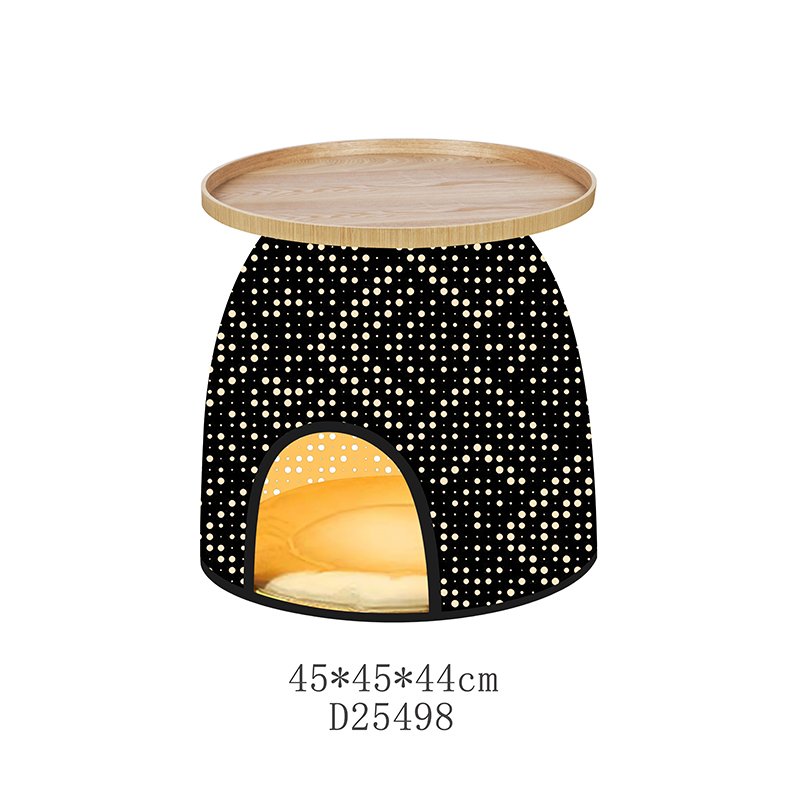 A handcrafted boho storage ottoman featuring intricate woven textures and earth-toned fabric, placed in a serene, sunlit living room.