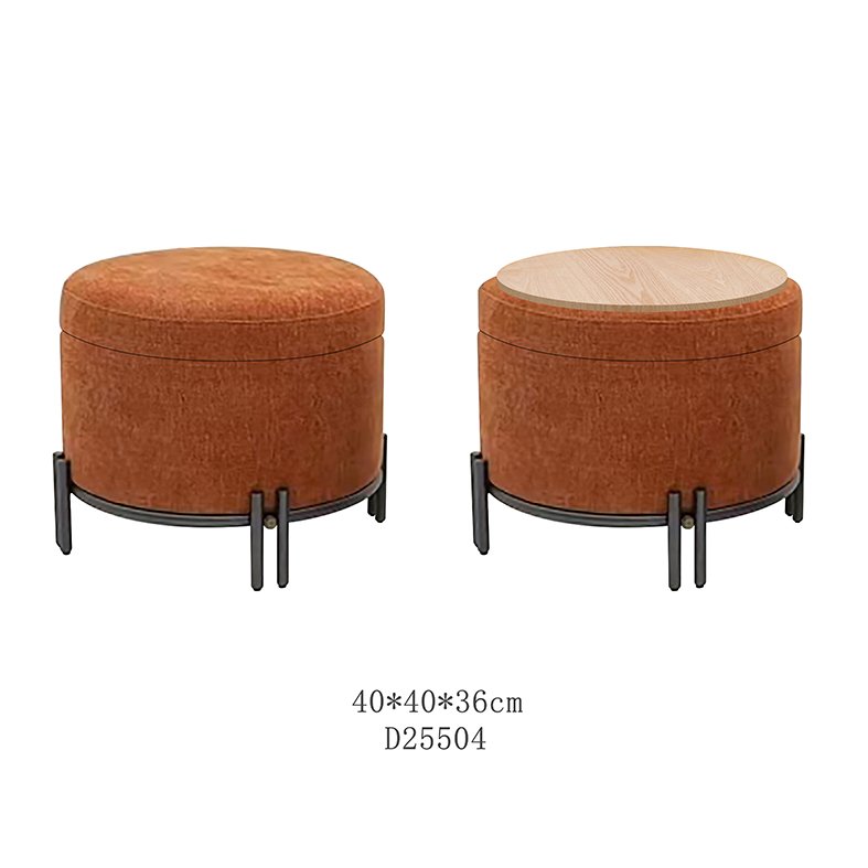 Modern coffee table and upholstered storage ottoman set for high-end hospitality and residential furniture projects.