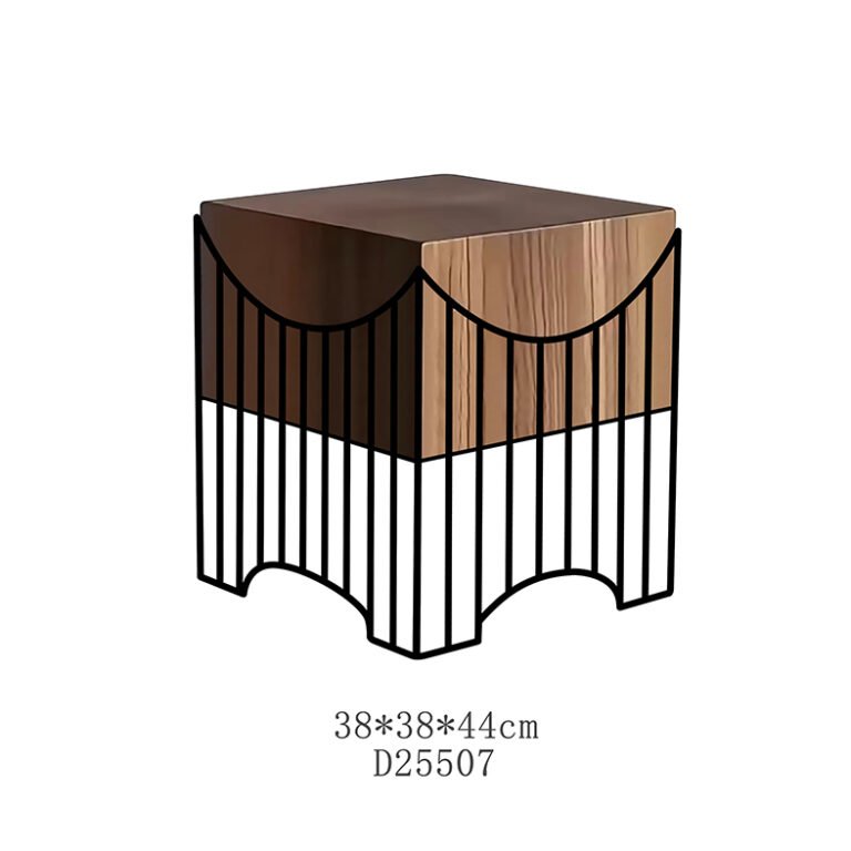 Modern sustainable cork ottoman featuring organic texture and high-density durability for luxury hospitality and retail interior projects.