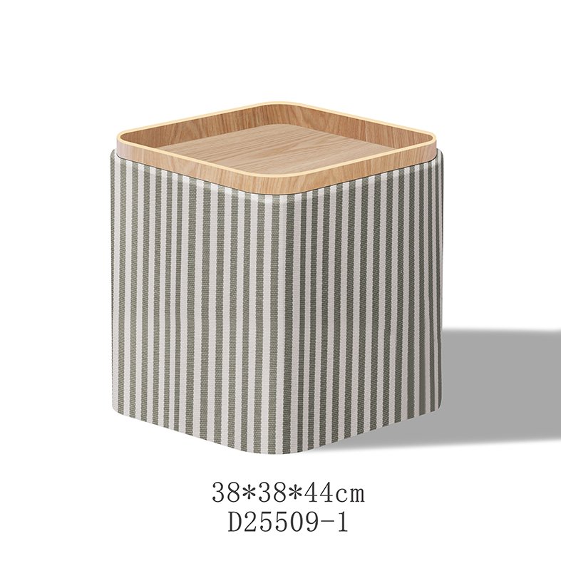 High-end velvet fluted ottoman with robust internal frame and professional upholstery for hotel and interior design projects.