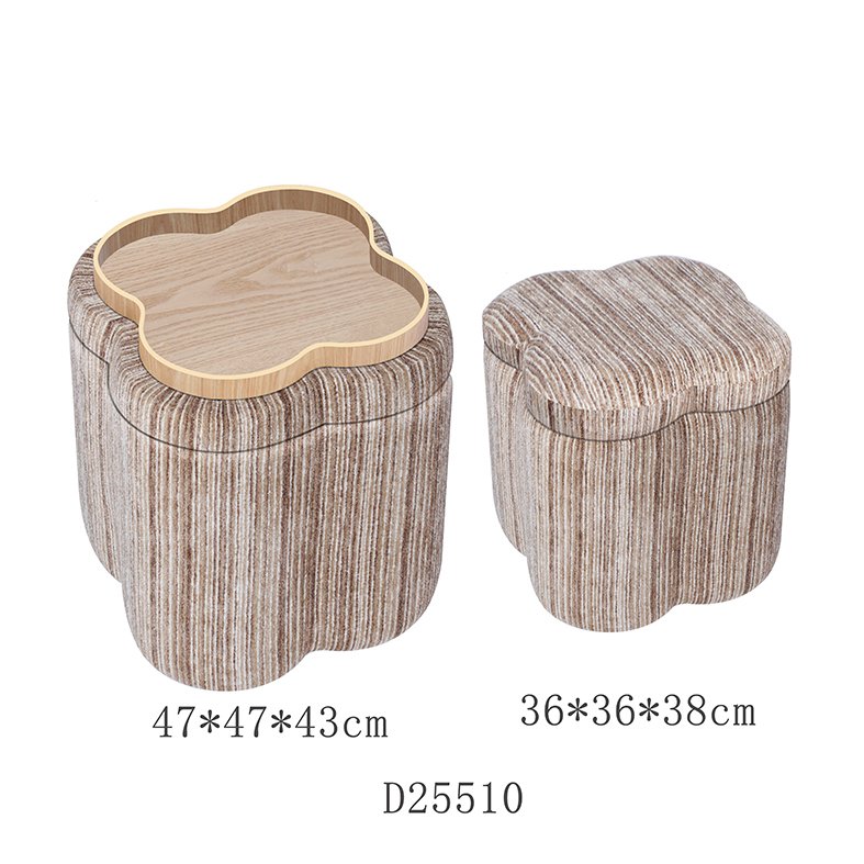High-end handcrafted fringed footstool featuring premium velvet upholstery and artisan detailing, designed for luxury hospitality and retail furniture collections.