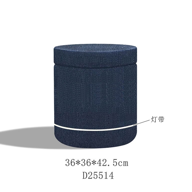 Modern oval storage ottoman featuring high-durability velvet upholstery and premium wooden frame, ideal for hospitality and luxury residential projects.