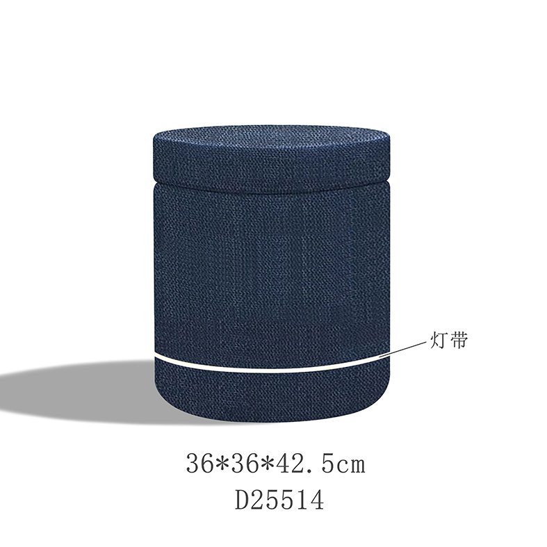 Modern oval storage ottoman featuring high-durability velvet upholstery and premium wooden frame, ideal for hospitality and luxury residential projects.