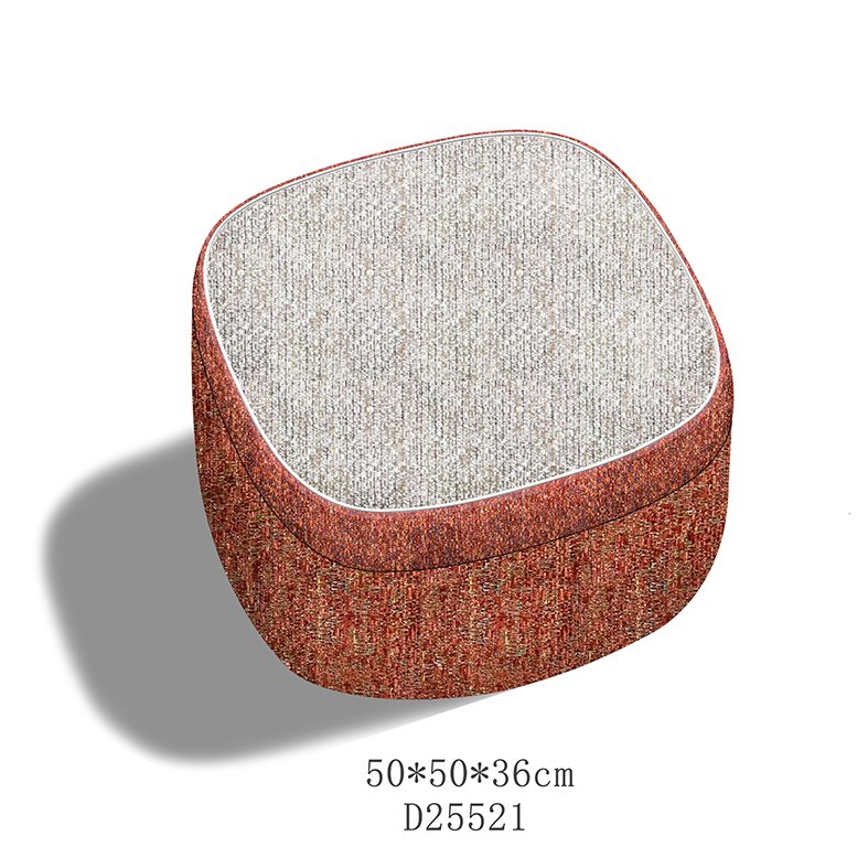 High-quality wooden coffee table and upholstered storage ottoman in a modern showroom setting, ideal for wholesale furniture export projects.