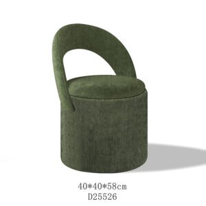 Mint mint green ottoman boucle in a modern living room
