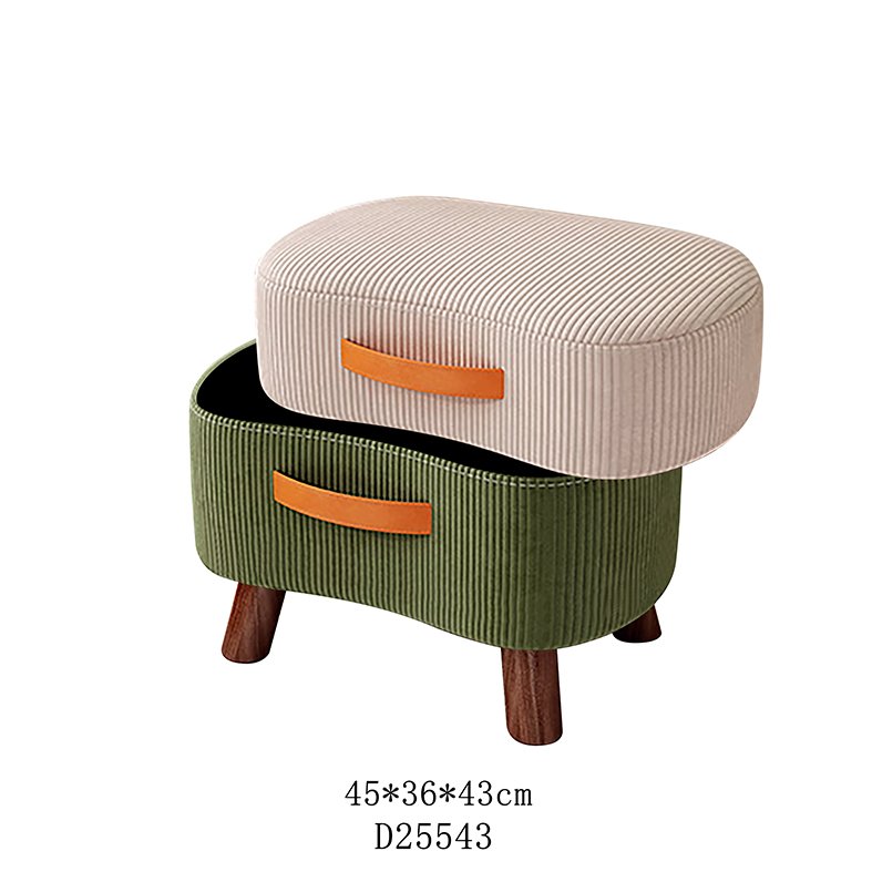 Close-up of high-quality bullion fringe on a velvet ottoman stool, showing thick twisted cords and premium stitching.