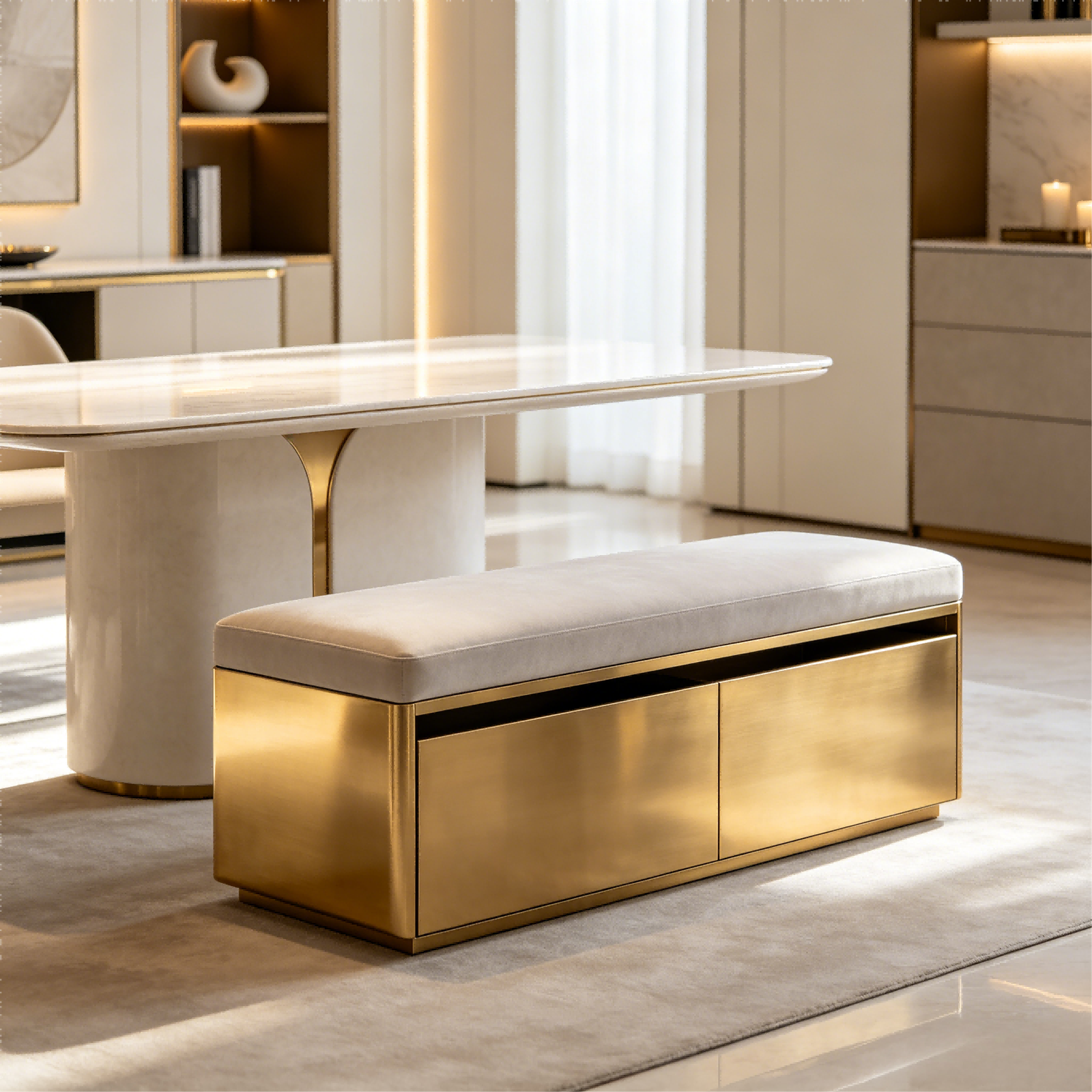 Luxury furniture tables and storage benches by FZVictor