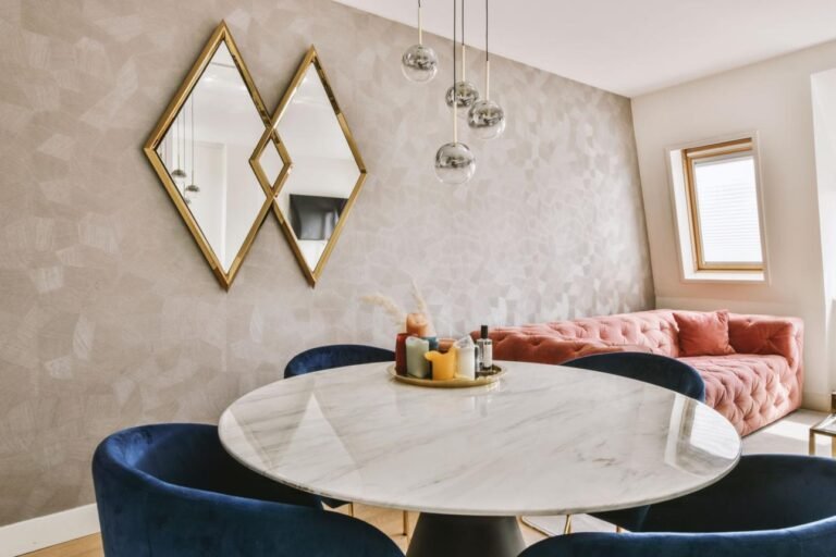 white round dining room table