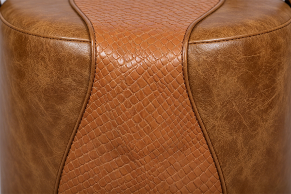 2026 premium rustic storage ottoman brown leather table stool wholesale 1