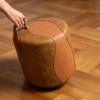 2026 premium rustic storage ottoman brown leather table stool wholesale 2