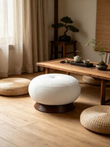 30 round ottoman storage bench