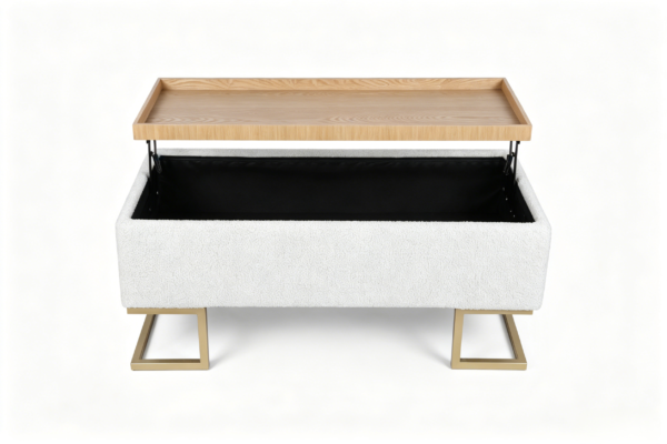 modern ottoman with table tray 2026 living room storage bench 1
