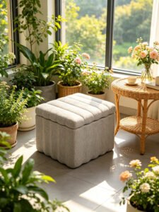 upholstered square ottoman
