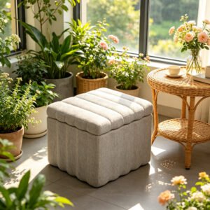 upholstered square ottoman