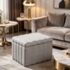 upholstered square ottoman with storage 2026 modern living room bench 1