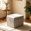 upholstered square ottoman with storage 2026 modern living room bench 2