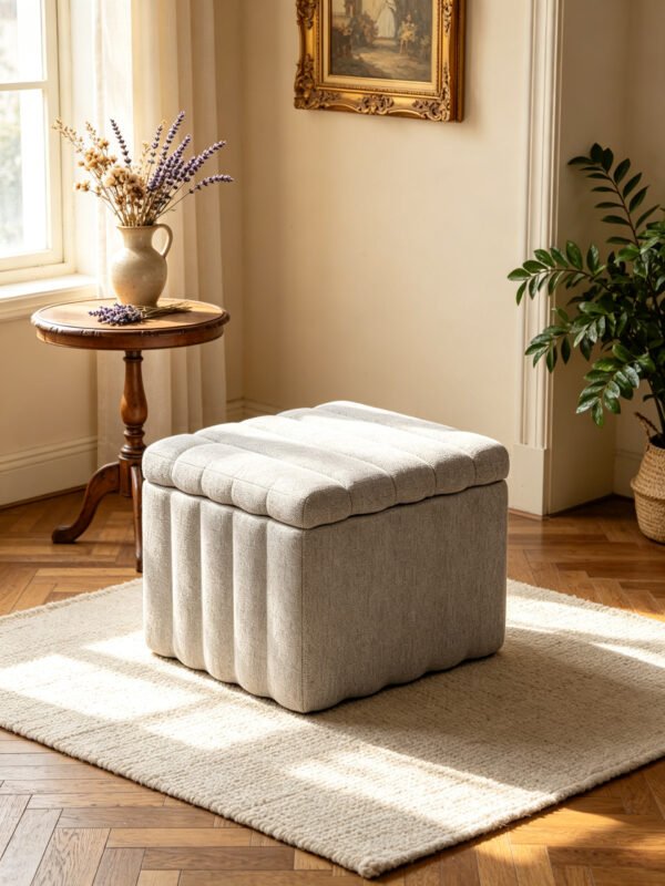 upholstered square ottoman with storage 2026 modern living room bench 2