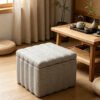 upholstered square ottoman with storage 2026 modern living room bench 4