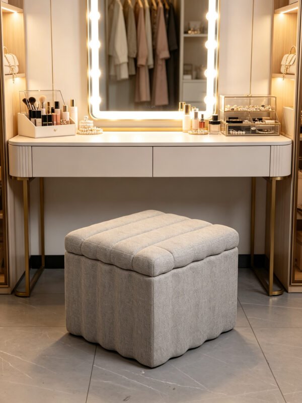upholstered square ottoman with storage 2026 modern living room bench 5