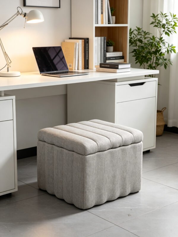 upholstered square ottoman with storage 2026 modern living room bench