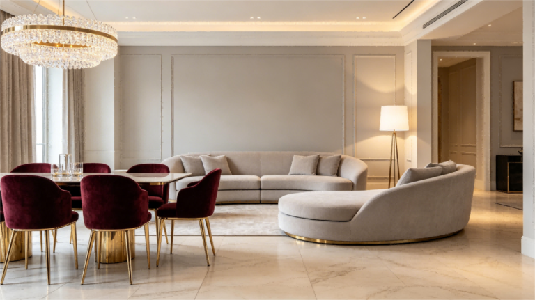 Blush Velvet Dining Chair Style Guide: 5 Trends paired with a Black Round Table