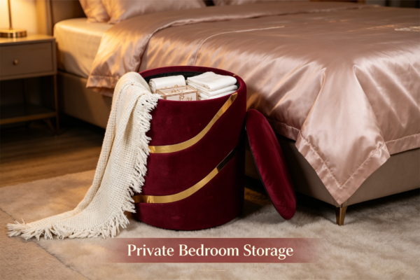 Chrome Ottoman | Velvet Tufted Storage Swivel Stool Wholesale 2026