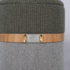 1 antique leather gray ottoman round luxury swivel storage stool 3