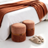 1 antique leather gray ottoman round luxury swivel storage stool plush ottoman 1 1 antique leather gray ottoman round luxury swivel storage stool plush ottoman 1