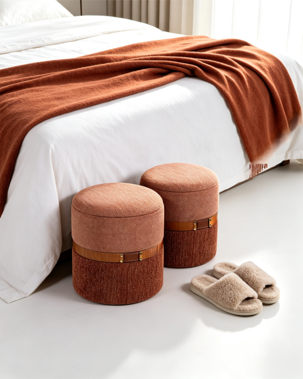 1 antique leather gray ottoman round luxury swivel storage stool plush ottoman 1 1 antique leather gray ottoman round luxury swivel storage stool plush ottoman 1