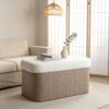 Large chair and ottoman leather storage coffee table