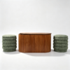 3 seater sofa with ottoman antique leather round luxury storage stool 3