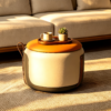 antique leather blanket ottoman round