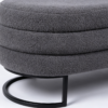 arched ottoman luxury chair with storage set 2 piece antique leather bedroom stool 1