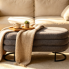 arched ottoman luxury chair with storage set 2 piece antique leather bedroom stool 2