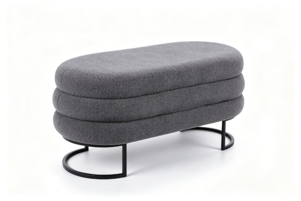 arched ottoman luxury chair with storage set 2 piece antique leather bedroom stool