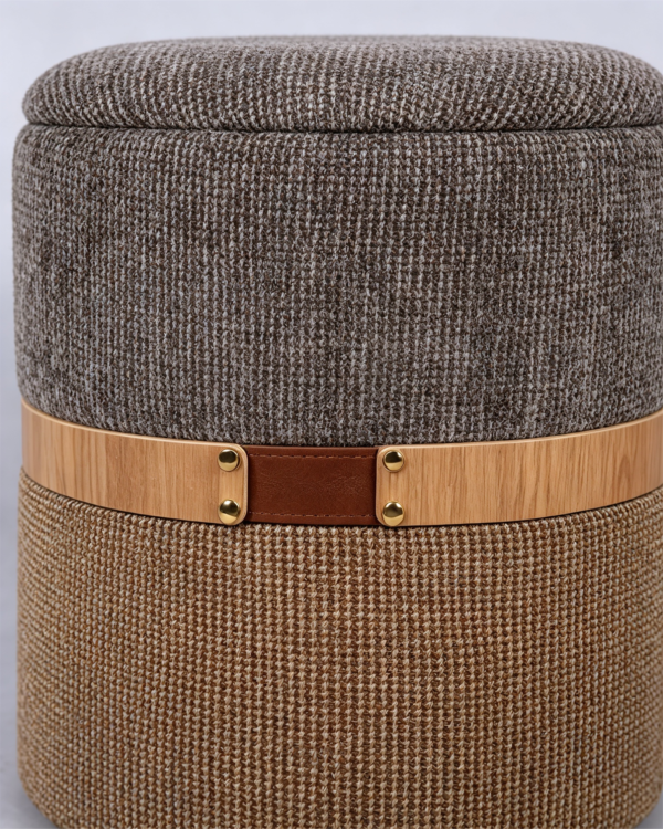 bed ottomans 1 antique leather gray ottoman round luxury swivel storage stool 1