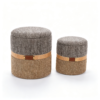 bed ottomans 1 antique leather gray ottoman round luxury swivel storage stool 4
