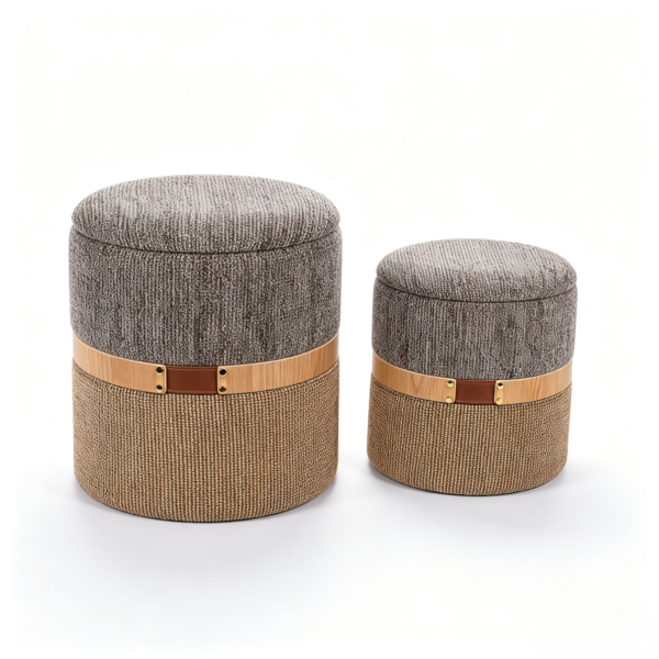 bed ottomans 1 antique leather gray ottoman round luxury swivel storage stool 4