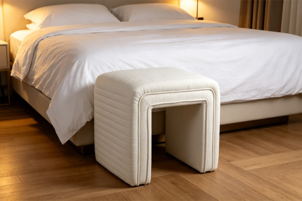 Best Cube Ottoman Slipcover 2026 – Premium Square Ottoman Cover | VICTOR U型软包凳场景与细节展示 (9)