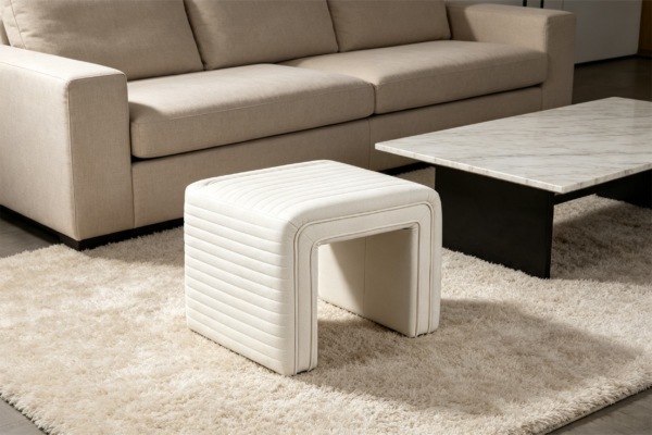 Best Cube Ottoman Slipcover 2026 – Premium Square Ottoman Cover | VICTOR U型软包凳场景与细节展示 (6)