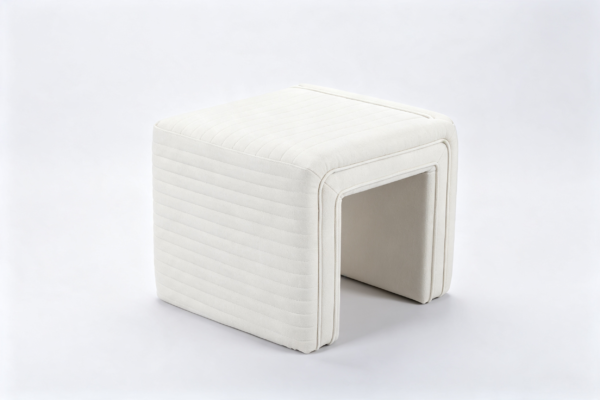 Best Cube Ottoman Slipcover 2026 – Premium Square Ottoman Cover | VICTOR U型软包凳场景与细节展示 (2)